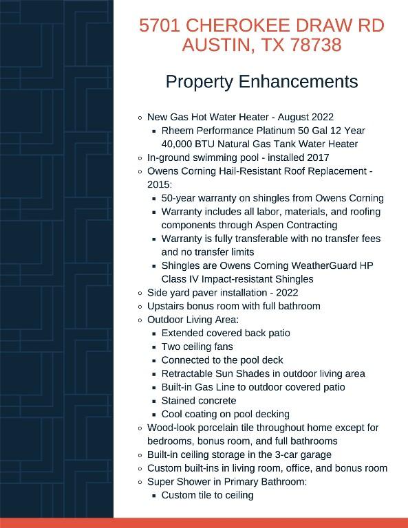 5701 Cherokee Draw Rd, Austin, TX 78738 - view of a document