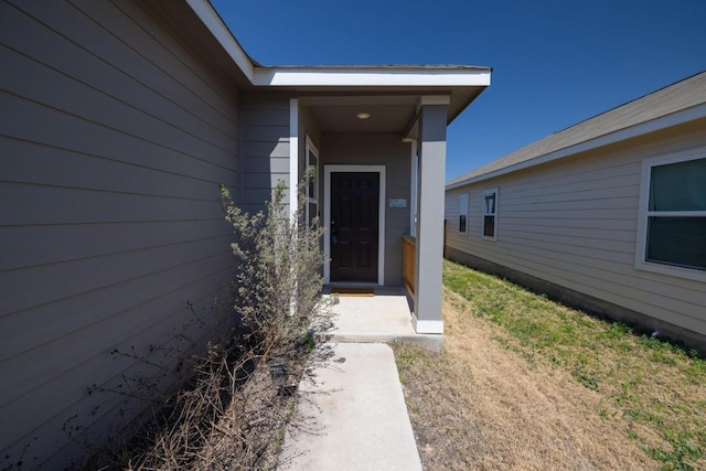 view of doorway to property