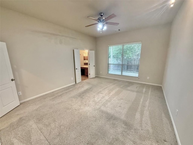 608 Pebblestone Walk Dr, Cedar Park, TX 78613 - unfurnished bedroom featuring carpet flooring, connected bathroom, and a ceiling fan