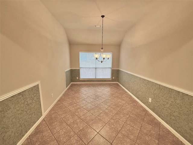 608 Pebblestone Walk Dr, Cedar Park, TX 78613 - unfurnished dining area featuring lofted ceiling and a chandelier