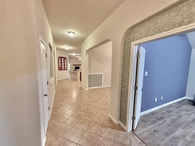 608 Pebblestone Walk Dr, Cedar Park, TX 78613 - hall featuring light tile patterned floors and baseboards