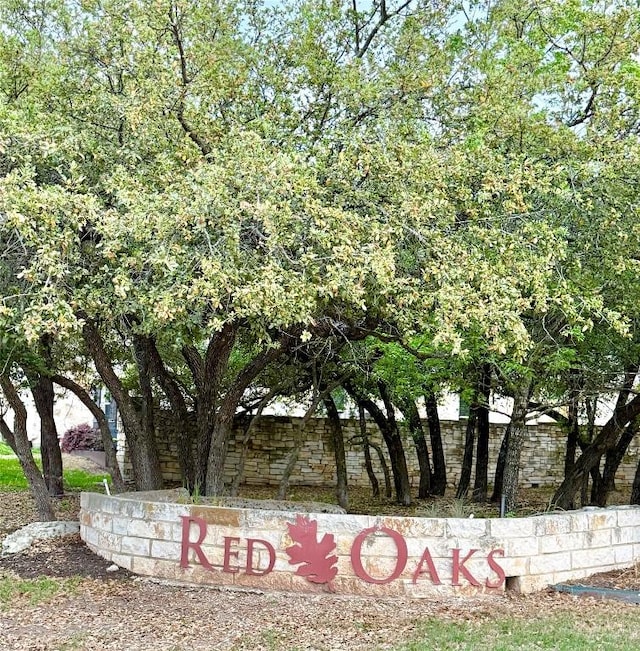 view of community sign