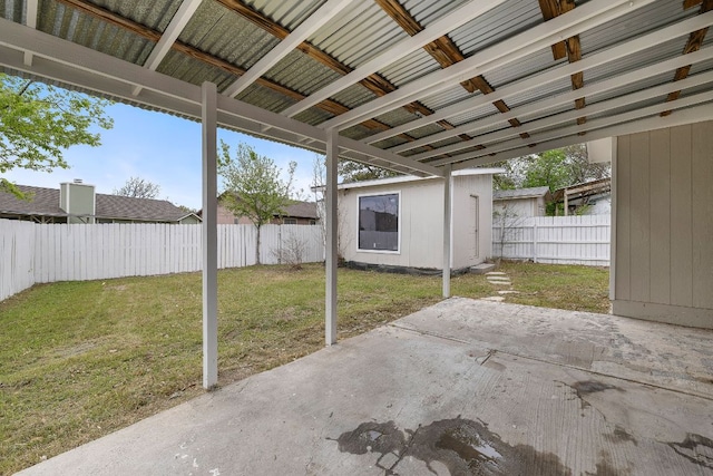 10418 Doc Holliday Trl, Austin, TX 78753 - fenced backyard with a patio area
