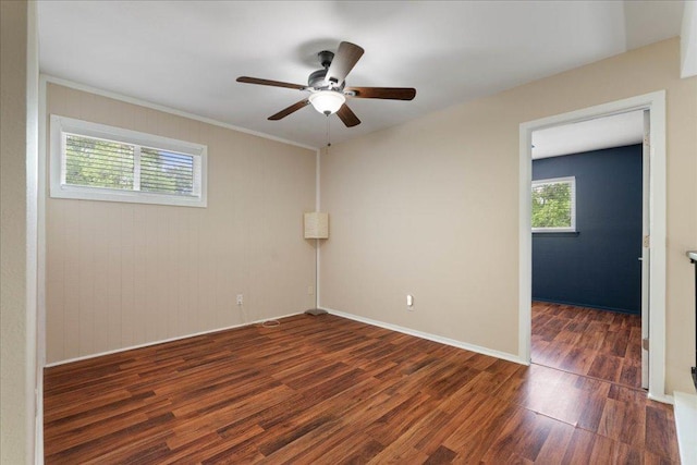 8204 Seminary Ridge Dr, Austin, TX 78745 - unfurnished room featuring wood finished floors, ceiling fan, and plenty of natural light