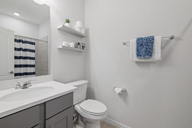 608 Roaming Dr, Hutto, TX 78634 - bathroom featuring vanity and a shower with curtain