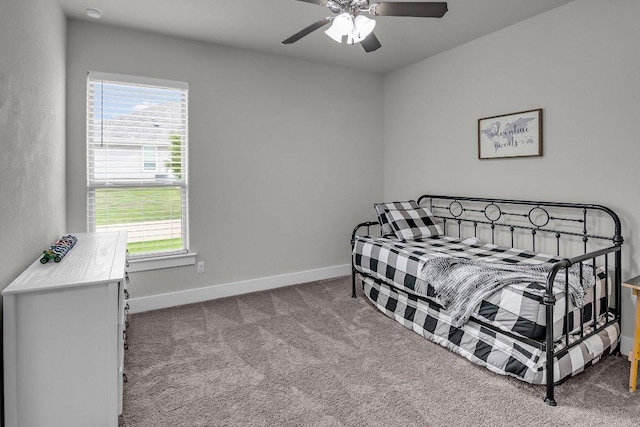 109 Spice Bush Spgs, Leander, TX 78641 - carpeted bedroom featuring multiple windows, baseboards, and ceiling fan