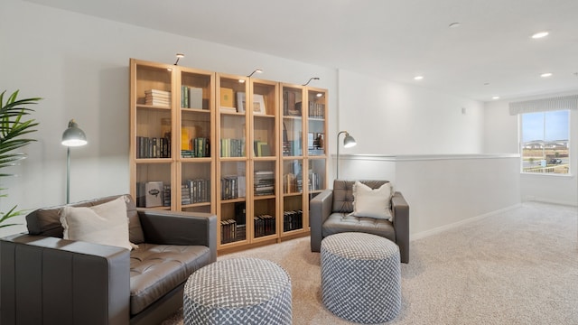 2620 Caleb Asher Loop, Round Rock, TX 78665 - living area featuring carpet flooring and recessed lighting