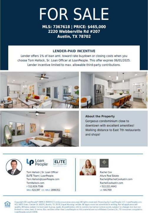2220 Webberville Rd Unit 207, Austin, TX 78702 - view of marketing collateral with multiple images