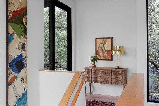 2700 Stratford Dr, Austin, TX 78746 - hallway with an upstairs landing and healthy amount of natural light