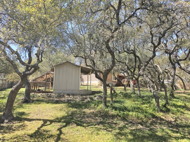view of grassy yard
