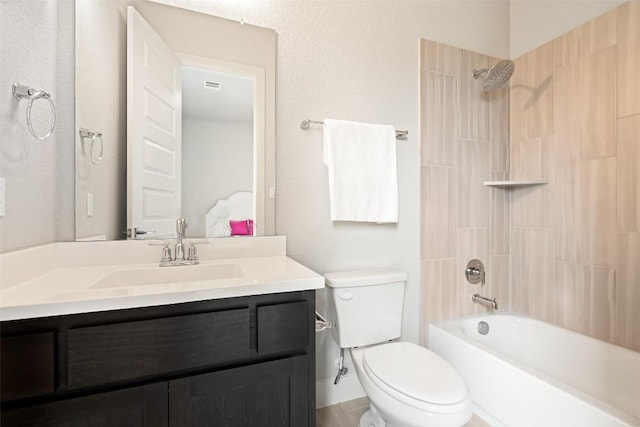 2421 High Lonesome, Leander, TX 78641 - full bath featuring vanity, shower / bath combination, visible vents, and toilet
