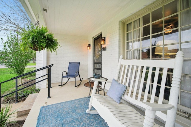 balcony with covered porch