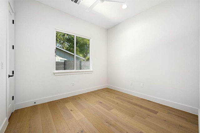 3004 Ray Wood Dr, Austin, TX 78704 - empty room with light wood-style flooring, baseboards, and ceiling fan