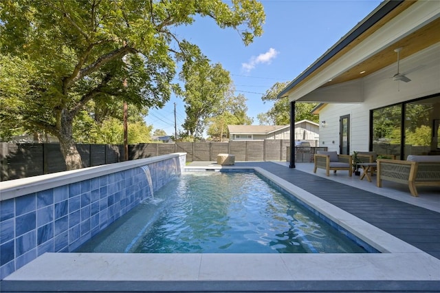 3004 Ray Wood Dr, Austin, TX 78704 - view of pool featuring a fenced backyard and outdoor lounge area