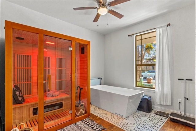 2608 Lightfoot Trl, Austin, TX 78745 - interior space featuring wood finished floors and baseboards