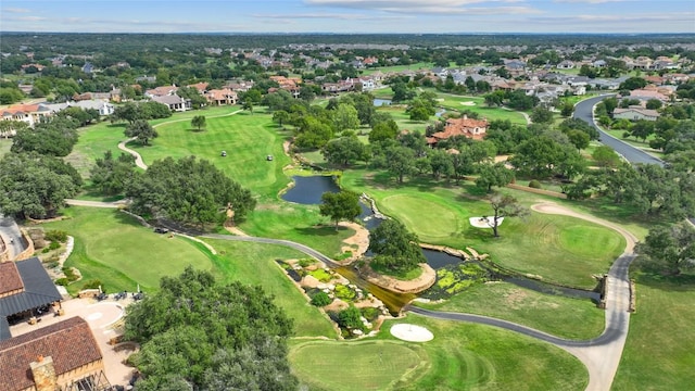 108 Fishspear Ln, Georgetown, TX 78628 - aerial overview of property's location featuring nearby suburban area, a golf course, and a nearby body of water