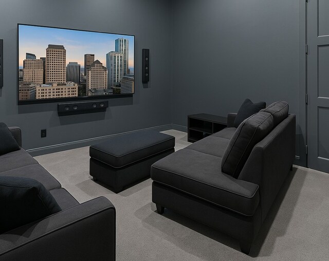 108 Fishspear Ln, Georgetown, TX 78628 - cinema with light colored carpet