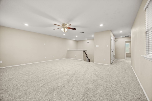 30336 Tiger Woods Dr, Georgetown, TX 78628 - spare room with carpet, recessed lighting, and ceiling fan