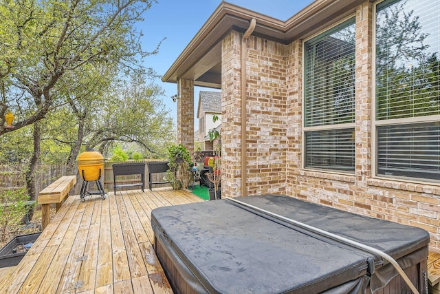 433 Stoney Point Rd, Austin, TX 78737 - wooden terrace with a hot tub