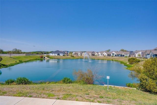 view of water feature featuring a residential view
