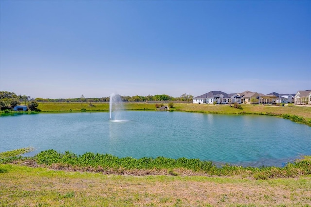 property view of water featuring a residential view