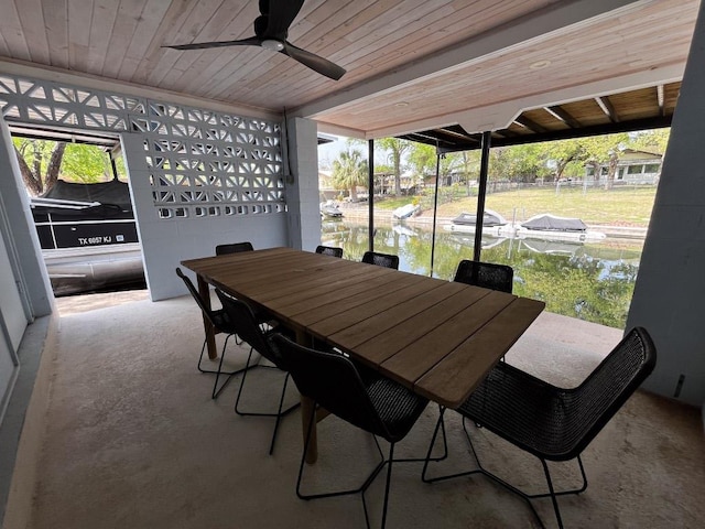 421 E Briarway Dr, Marble Falls, TX 78654 - sunroom with ceiling fan and outdoor dining area