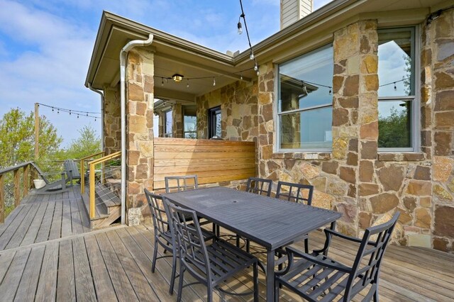 7721 Journeyville Dr, Austin, TX 78735 - deck featuring outdoor dining area