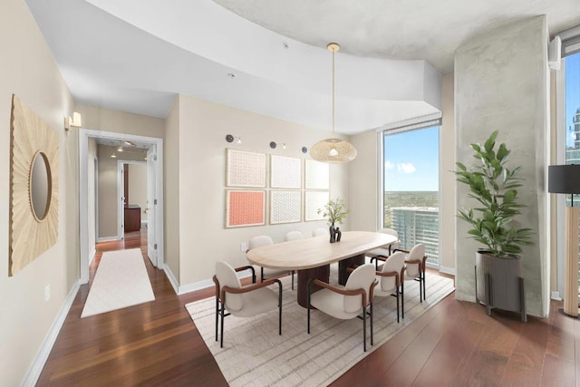 360 Nueces St Unit 3504, Austin, TX 78701 - dining room featuring wood finished floors and baseboards