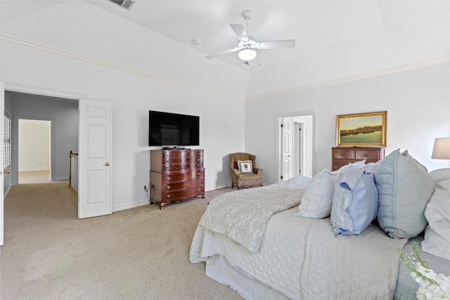 5305 Cuesta Verde, Austin, TX 78746 - bedroom featuring light colored carpet and a ceiling fan