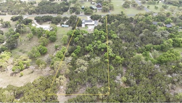 6601 N Lakewoods Dr, Georgetown, TX 78633 - aerial view of property's location with property boundaries highlighted