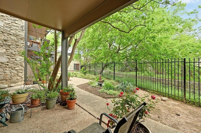 5820 Berkman Dr Unit 119, Austin, TX 78723 - view of patio featuring a fenced backyard