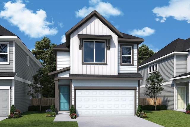 829 Venus Cir, Round Rock, TX 78664 - view of front of house with board and batten siding, driveway, an attached garage, and a shingled roof