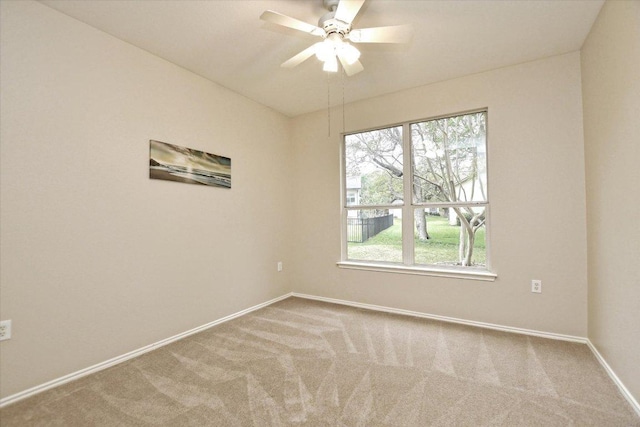202 Whippoorwill Cv, Georgetown, TX 78633 - unfurnished room with baseboards, carpet floors, and a ceiling fan