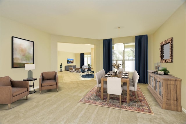 202 Whippoorwill Cv, Georgetown, TX 78633 - dining room with light carpet and baseboards