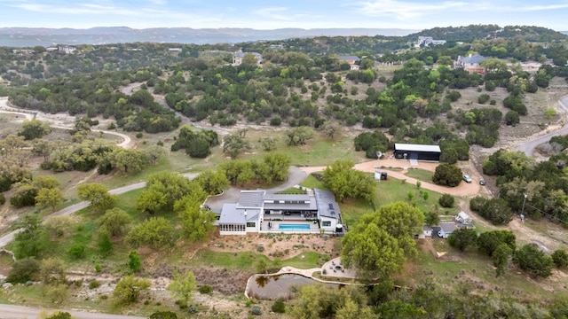 3931 R O Dr, Spicewood, TX 78669 - view from above of property with a mountainous background