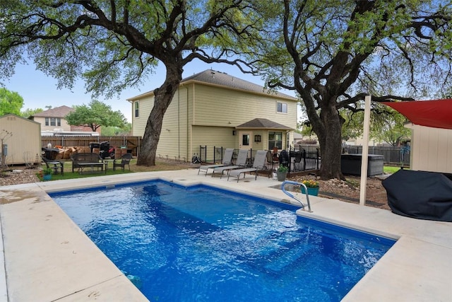 4932 Woodstock Dr, Georgetown, TX 78633 - view of swimming pool with a patio and a fenced backyard