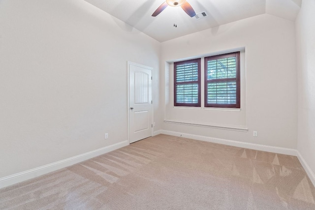 3985 Sapphire Loop, Round Rock, TX 78681 - spare room featuring baseboards, carpet floors, visible vents, and a ceiling fan