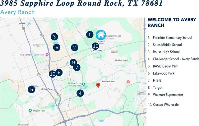 3985 Sapphire Loop, Round Rock, TX 78681 - map location