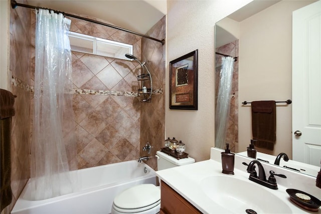 2433 Independence Dr Unit B105, Austin, TX 78745 - full bathroom with shower / tub combo with curtain, toilet, and vanity