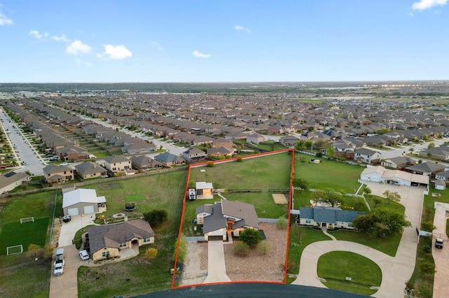 aerial view featuring a residential view