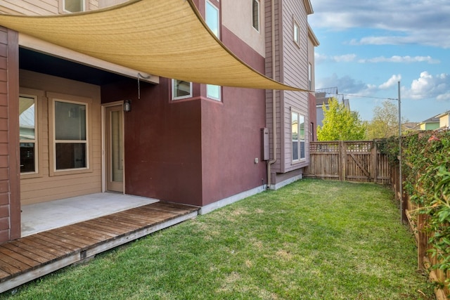 2513 Moreno St, Austin, TX 78723 - view of yard with a wooden deck