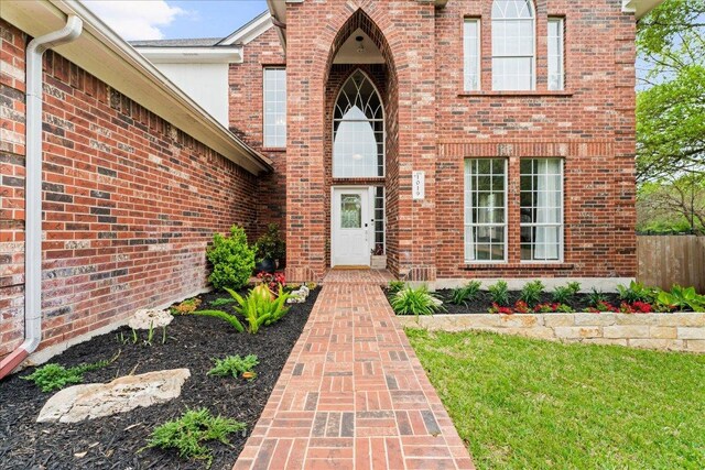 1019 Lone Buck Pass, Cedar Park, TX 78613 - view of exterior entry with brick siding
