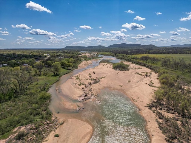 6810 River Oaks Dr, Kingsland, TX 78639 - drone / aerial view of a water and mountain view