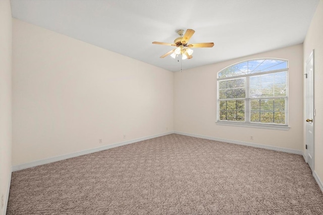 12452 Fairfax Ridge Pl, Austin, TX 78738 - empty room with light carpet, a ceiling fan, and baseboards