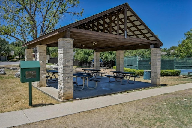 12452 Fairfax Ridge Pl, Austin, TX 78738 - surrounding community featuring a gazebo and a patio area