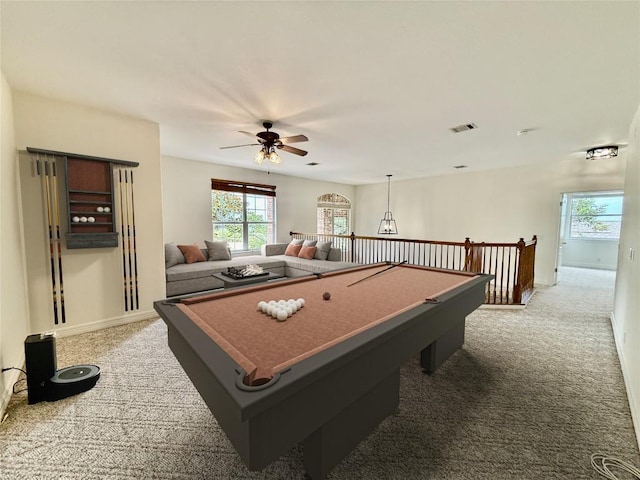 12452 Fairfax Ridge Pl, Austin, TX 78738 - recreation room with carpet floors and a ceiling fan