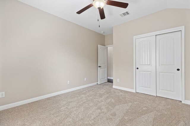 3312 Cortes Pl, Round Rock, TX 78665 - unfurnished bedroom featuring carpet, a closet, and ceiling fan