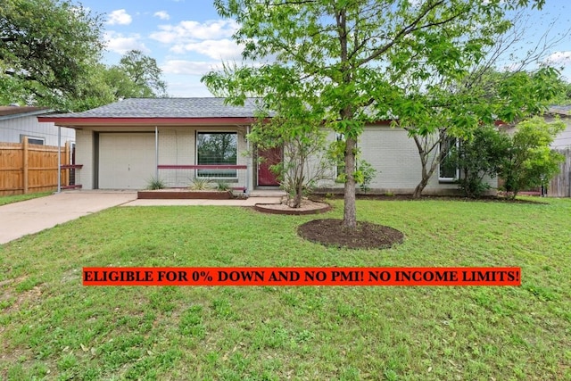 7003 Priscilla Dr, Austin, TX 78752 - ranch-style home with driveway, brick siding, and an attached garage