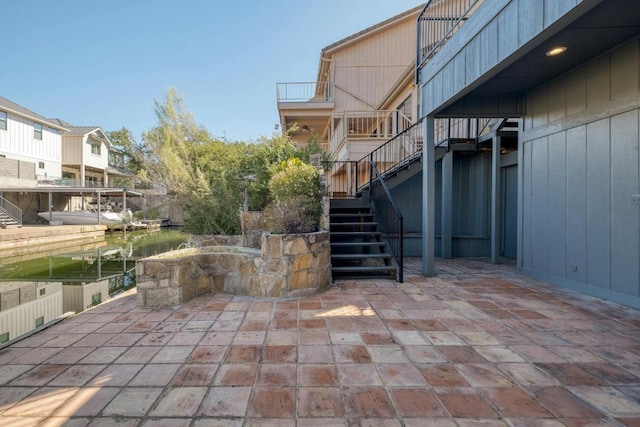 313 Lucy Ln, Horseshoe Bay, TX 78657 - view of patio / terrace featuring stairway