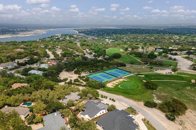 509 Flamingo Blvd, Lakeway, TX 78734 - aerial perspective of suburban area featuring a large body of water